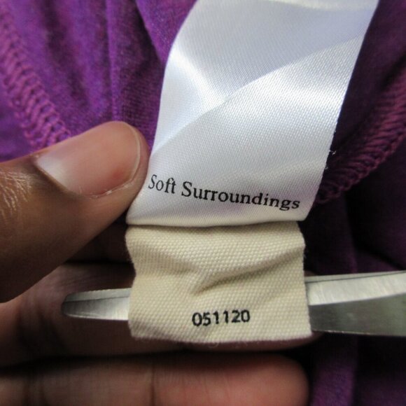 Soft Surrounding Santiago Women's Sleeveless Maxi Dress XL Purple Rayon Boho 562 - Picture 6 of 11